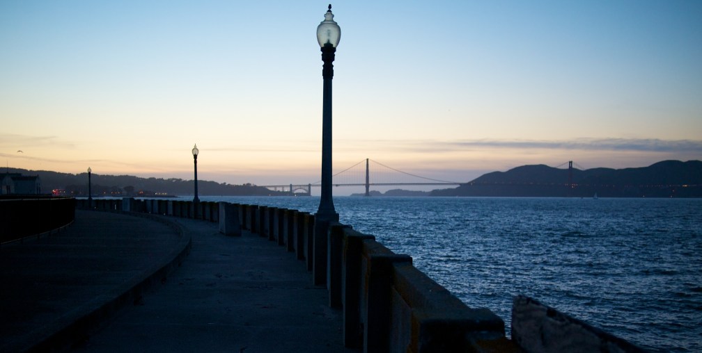 Golden Gate as seen from a Pier Golden Gate Bridge