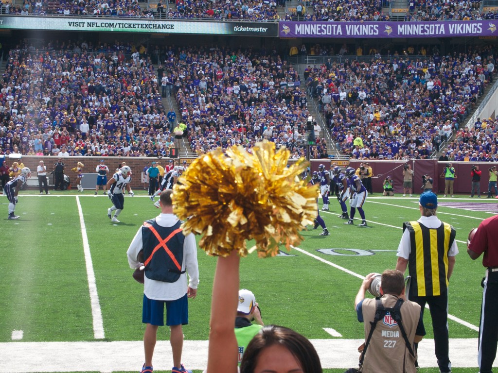 Cheerleader blocks my view